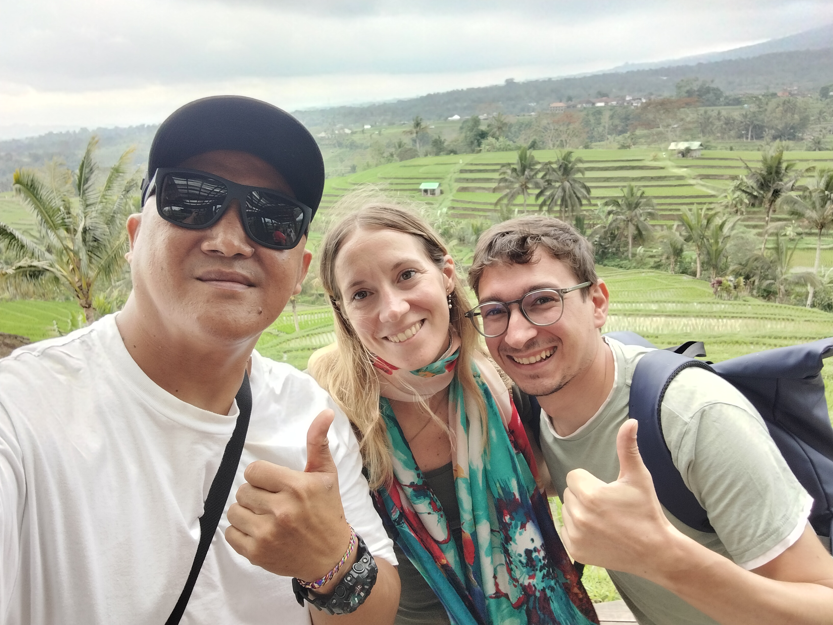 Enjoying Bali rice field views